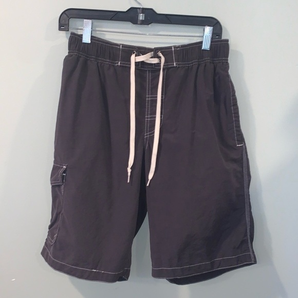 St. John’s Bay Men’s Medium Dark Gray Board Shorts Swim Trunks - Picture 1 of 8